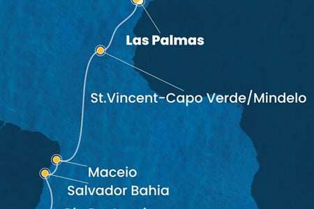 Costa Diadema - Španělsko, Kapverdy, Brazílie (Gran Canaria)