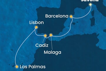 Costa Diadema - Itálie, Španělsko, Portugalsko (ze Savony)