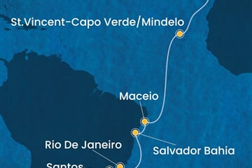 Costa Diadema - Španělsko, Kapverdy, Brazílie (Santa Cruz de Tenerife)