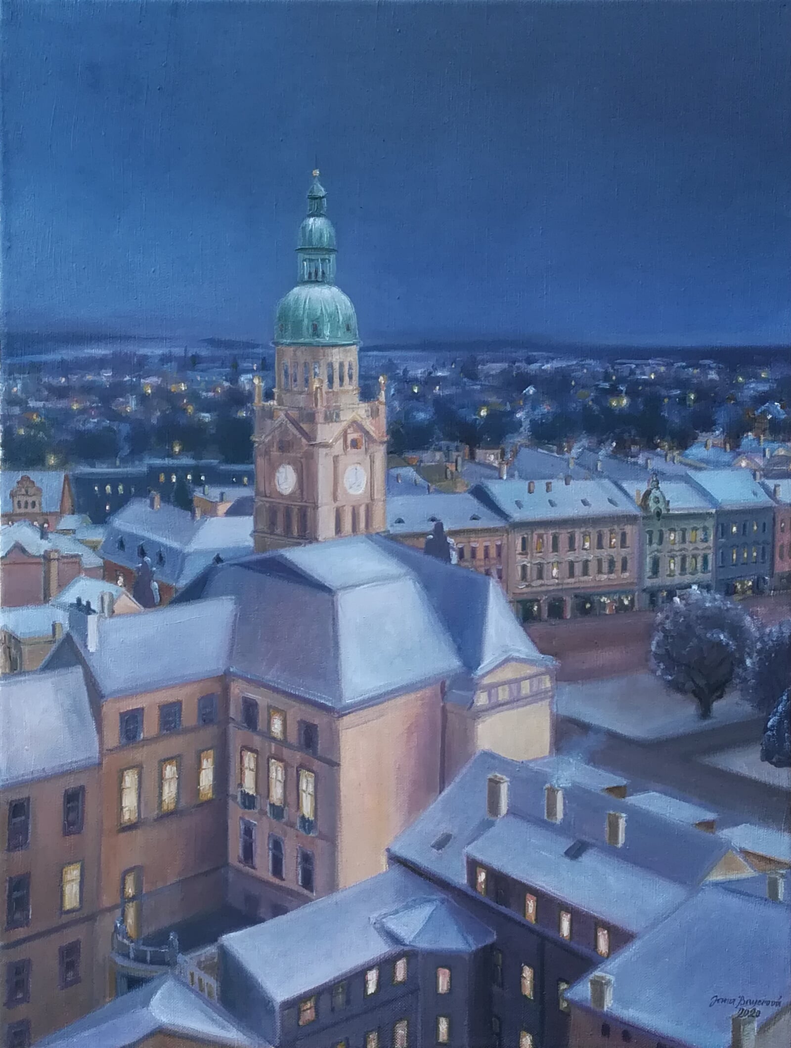 Jana Bayerová: Prostějov, 90 × 70 cm