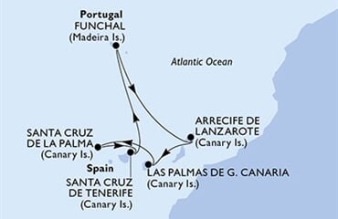 MSC Fantasia - Španělsko, Portugalsko (Arrecife)