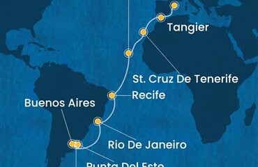 Costa Favolosa - Uruguay, Argentina, Brazílie, Kapverdy, Španělsko, ... (Montevideo)
