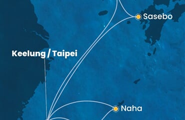 Costa Serena - Japonsko, Jižní Korea