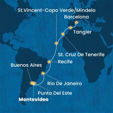 Costa Favolosa - Uruguay, Argentina, Brazílie, Kapverdy, Španělsko, ... (Montevideo)