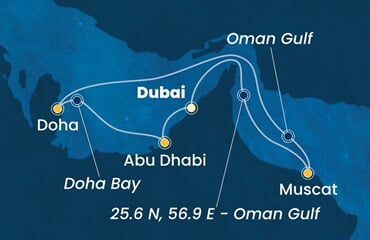 Costa Smeralda - Arabské emiráty, Omán, Katar (z Dubaje)