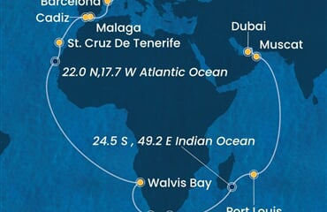 Costa Smeralda - Itálie, Francie, Španělsko, Namíbie, Jihoafrická r., ... (ze Savony)