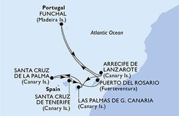 MSC Fantasia - Španělsko, Portugalsko (Santa Cruz de Tenerife)