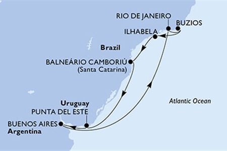 MSC Splendida - Argentina, Brazílie, Uruguay (Buenos Aires)