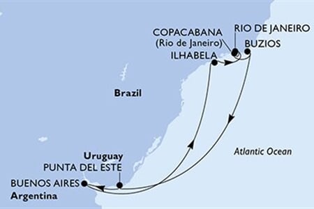 MSC Splendida - Argentina, Brazílie, Uruguay (Buenos Aires)