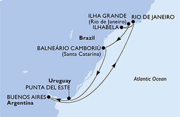 MSC Splendida - Argentina, Brazílie, Uruguay (Buenos Aires)