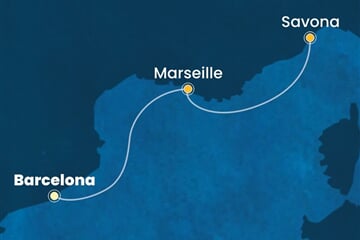 Costa Favolosa - Španělsko, Francie, Itálie (z Barcelony)