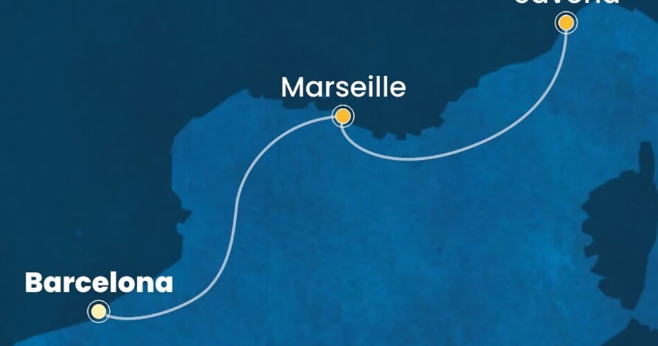 Trasa plavby CFA-BCN02A2W