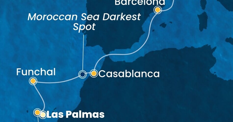 Trasa plavby CFO-LPA08A04