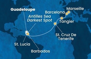 Costa Fascinosa - Nizozemské Antily, Španělsko, Maroko, Francie (Pointe-a-Pitre)