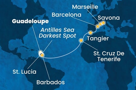 Costa Fascinosa - Nizozemské Antily, Španělsko, Maroko, Francie, Itálie (Pointe-a-Pitre)