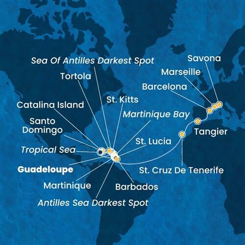 Trasa plavby CFS-PTP22A0D
