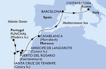 MSC Musica - Portugalsko, Španělsko, Maroko, Itálie (Funchal)