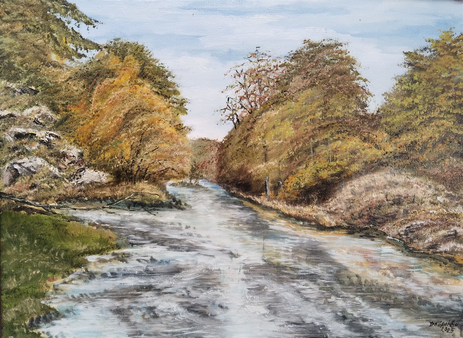 Svatopluk Drápal: Dyje, 49 × 65 cm