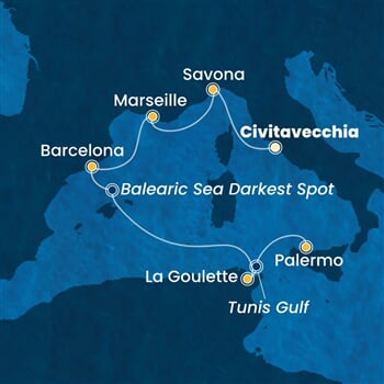 Trasa plavby CSM-CIV06A1T