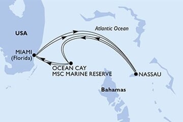 MSC SEASIDE - Amerikai Egyesült Államok, Bahamaszigetek (a Miami-ből)