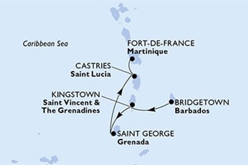 MSC VIRTUOSA - Barbados, Sv.Vincenc a Grenadiny, Grenada, Sv.Lucie, Martinik (Bridgetown)