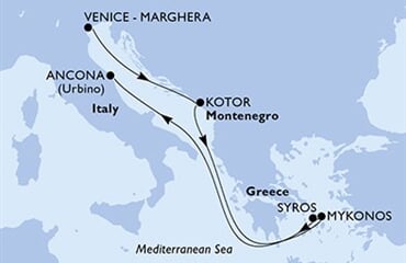 MSC Lirica - Itálie, Černá Hora, Řecko (z Benátek)