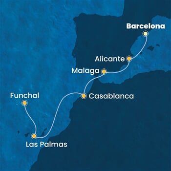 Trasa plavby CPA-BCN06A23