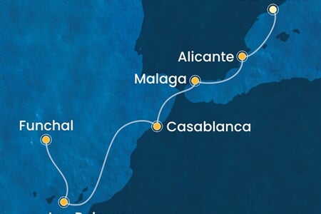 Costa Pacifica - Španělsko, Maroko, Portugalsko (z Barcelony)