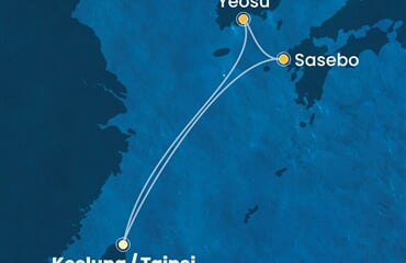 Costa Serena - Japonsko, Jižní Korea