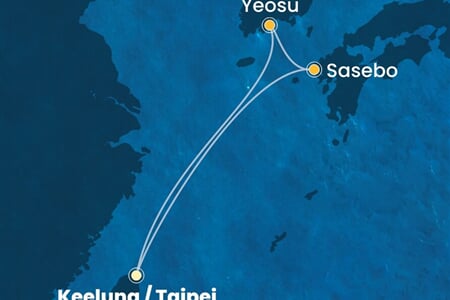 Costa Serena - Japonsko, Jižní Korea