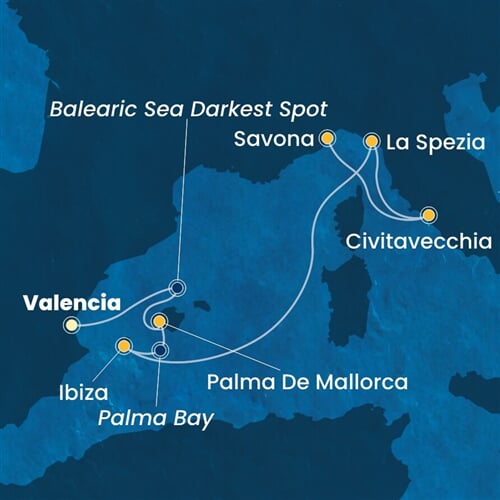 Trasa plavby CPA-VLC06A0D