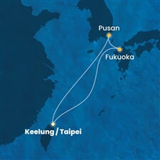 Costa Serena - Japonsko, Jižní Korea