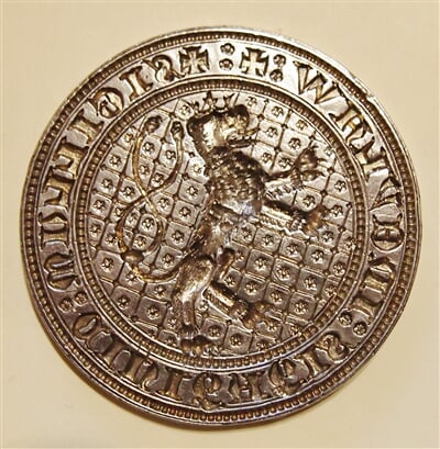 Originál pečetidla v Jílovém, pečetící strana