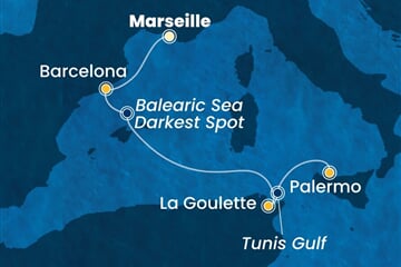 Costa Smeralda - Francie, Španělsko, Tunisko, Itálie (z Marseille)