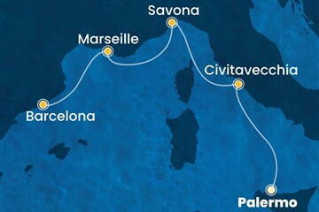 Costa Smeralda - Itálie, Francie, Španělsko (Palermo)