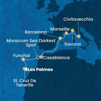 Trasa plavby CFO-LPA09A03