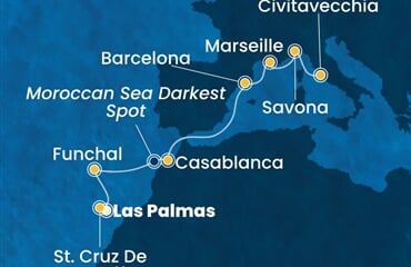 Costa Fortuna - Španělsko, Portugalsko, Maroko, Francie, Itálie (Gran Canaria)
