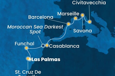 Costa Fortuna - Španělsko, Portugalsko, Maroko, Francie, Itálie (Gran Canaria)