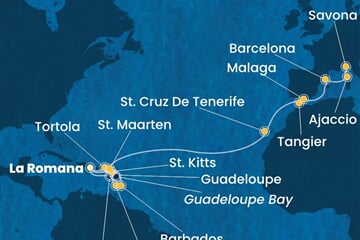 Costa Fascinosa - Dominikán.rep., Sv.Vincenc a Grenadiny, Nizozemské Antily, Panenské o. (britské), Španělsko, ... (z La Romana)