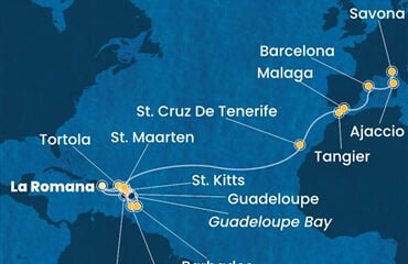 Costa Fascinosa - Dominikán.rep., Sv.Vincenc a Grenadiny, Nizozemské Antily, Panenské o. (britské), Španělsko, ... (z La Romana)