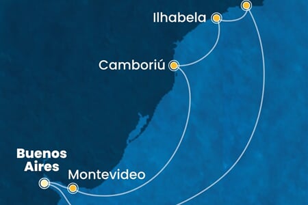 Costa Favolosa - Argentina, Uruguay, Brazílie (Buenos Aires)