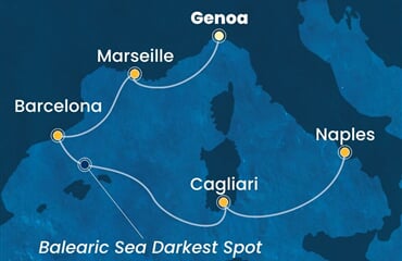 Costa Toscana - Itálie, Francie, Španělsko (z Janova)