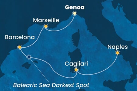Costa Toscana - Itálie, Francie, Španělsko (z Janova)
