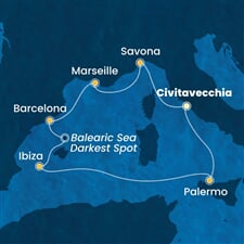 Costa Smeralda - Itálie, Francie, Španělsko (z Civitavecchie)