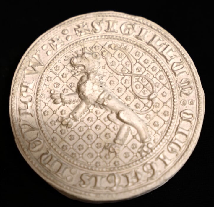 Pečetidlo královského horního města Jílového za doby Karla IV   otisk