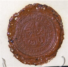 Pečeť - spojená řemesla r. 1686