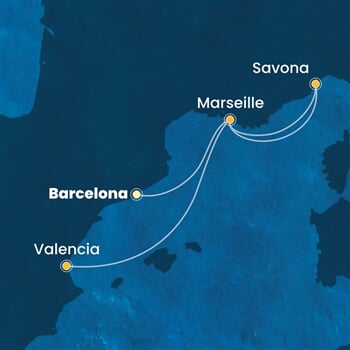 Trasa plavby CFA-BCN05A2N