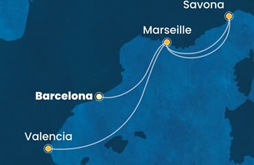 Costa Favolosa - Španělsko, Francie, Itálie (z Barcelony)
