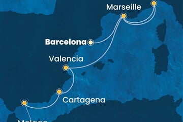 Costa Favolosa - Španělsko, Francie, Itálie (z Barcelony)