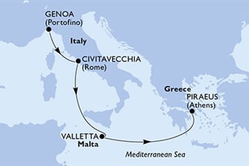 MSC World Europa - Itálie, Malta, Řecko (z Janova)